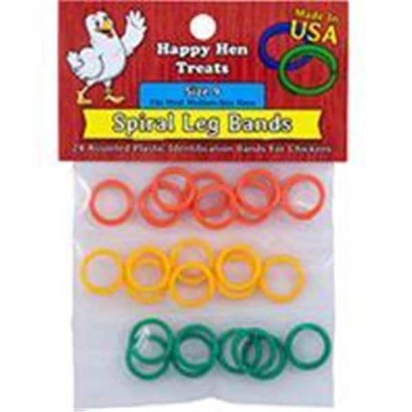 Durvet - Happy Hen D Durvet-Happy Hen D-Happy Hen Spiral Leg Bands- Assorted Size 11-24 Pack 089-17022 698891 - main